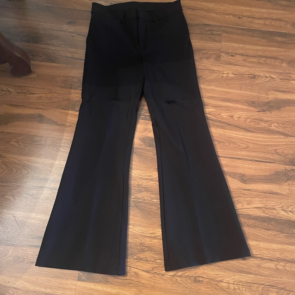 Black Women's Flare Leg Trousers